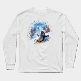 Festive Penguin Long Sleeve T-Shirt